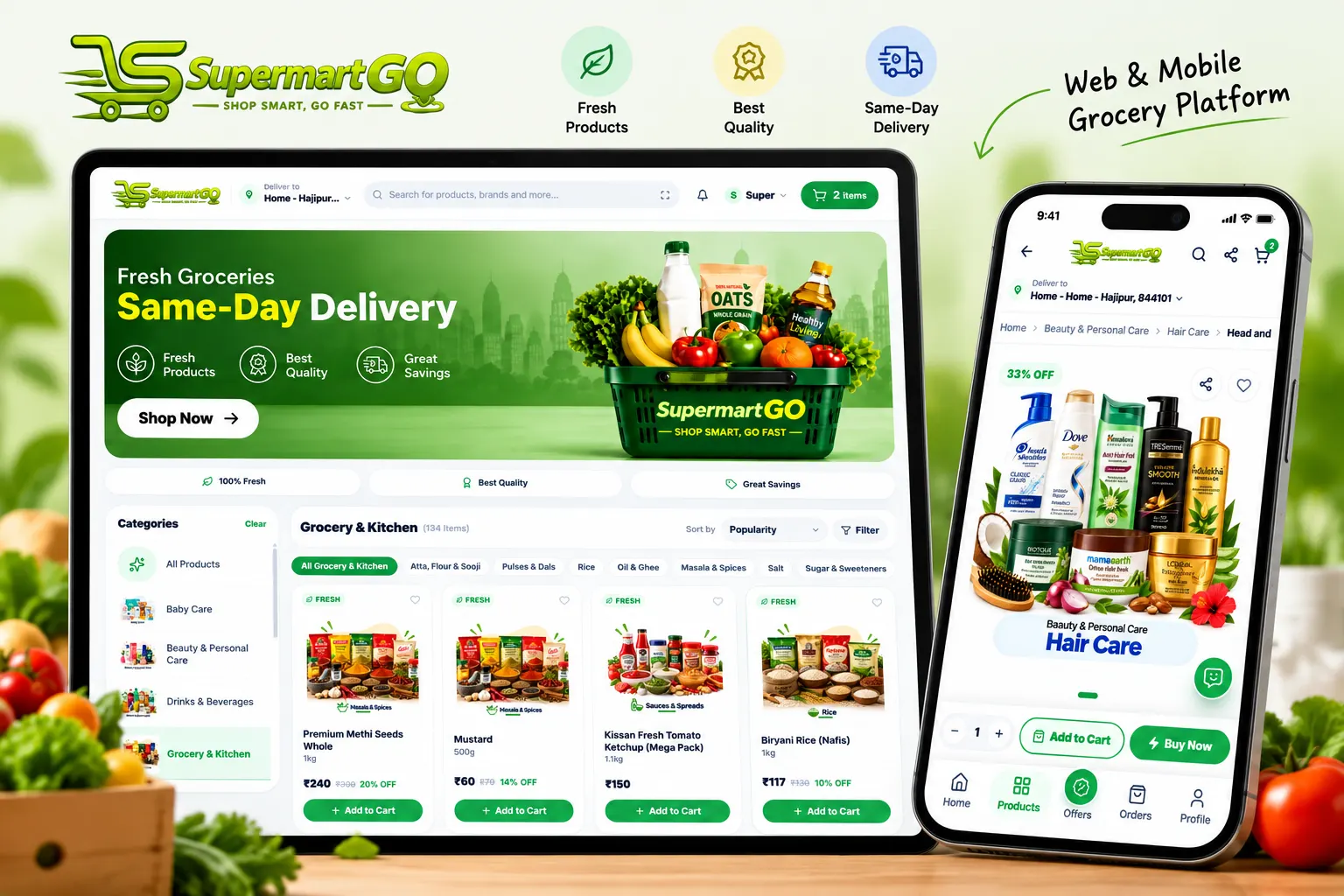 SupermartGo - Fresh Groceries & Daily Essentials